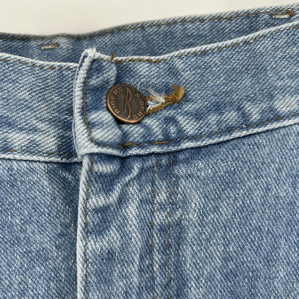 Riders by Lee Womens 24W High Rise Relaxed‎ Fit Medium Wash Jeans Americana Vtg